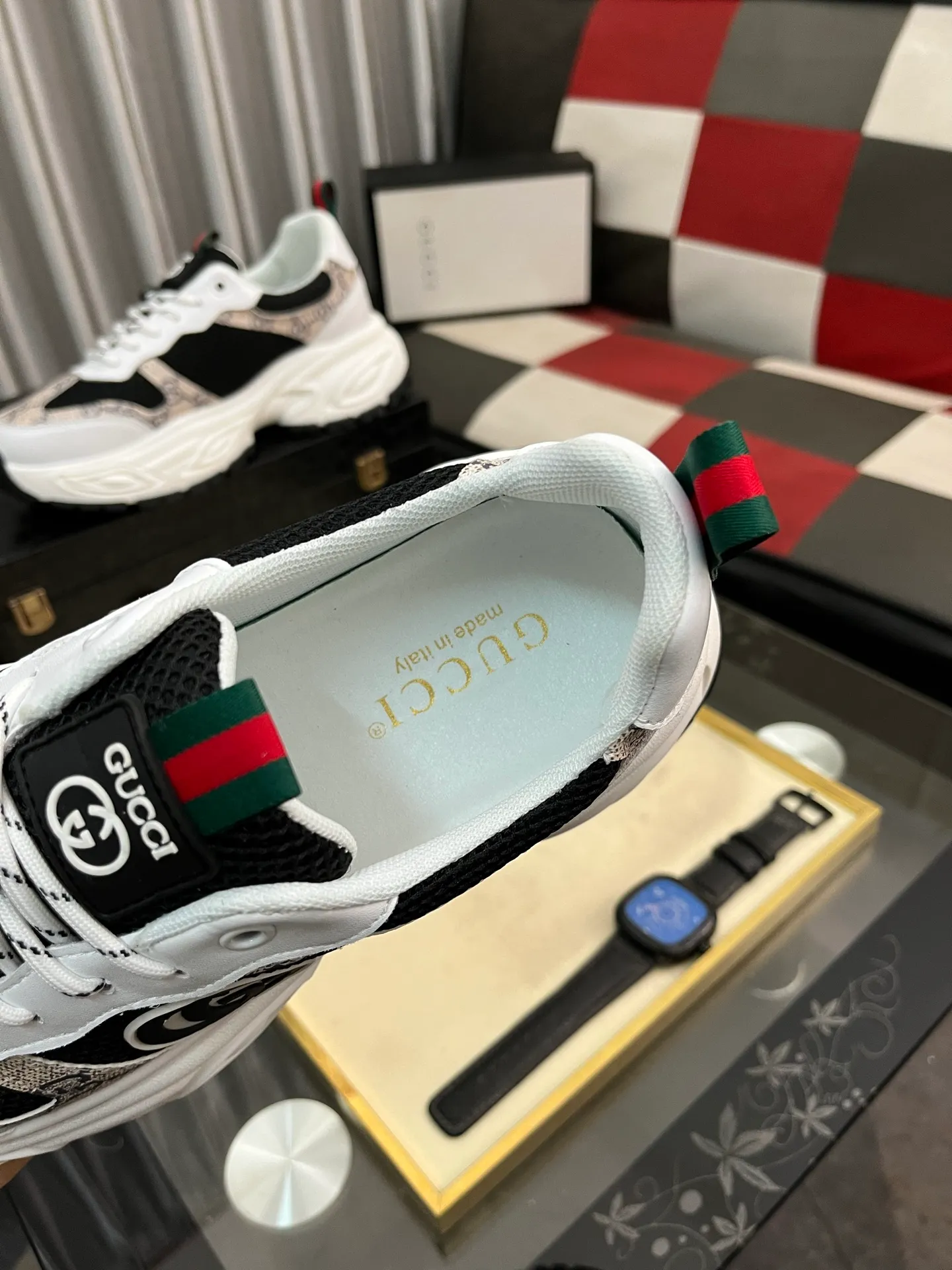 Men's Men's Shoes 💰458⌚️⌚️《GUCCI》The latest hot-selling casual shoes, top brand [seduce] luxury~purchase, top~quality. Products sold at the counter [strong] Original embossed calfskin fabric ➕ Comfortable sheepskin lining, available in 38-443️⃣ colors